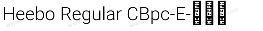 Heebo Regular CBpc-E字体转换